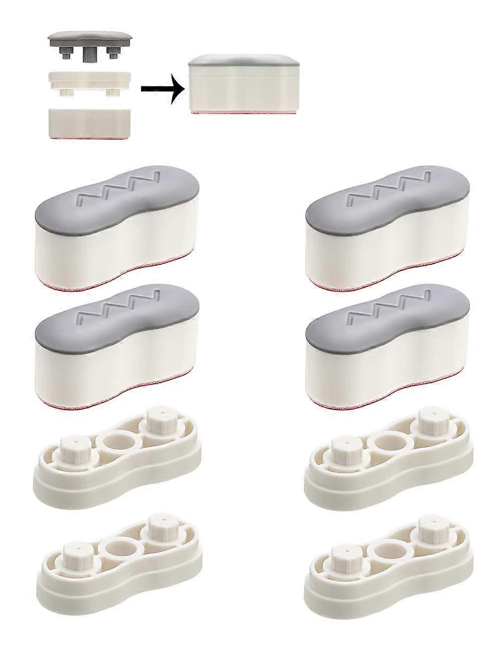 Universal Bidet Bumper 4PCS Height Increasing Pads Strong Adhesive Compatibility for Standard Bidets and Toilets