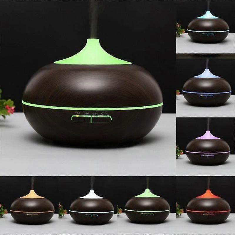 Ultrasonic Humidifier Essential Oil Diffuser Aroma Diffuser Almond Shape Brown