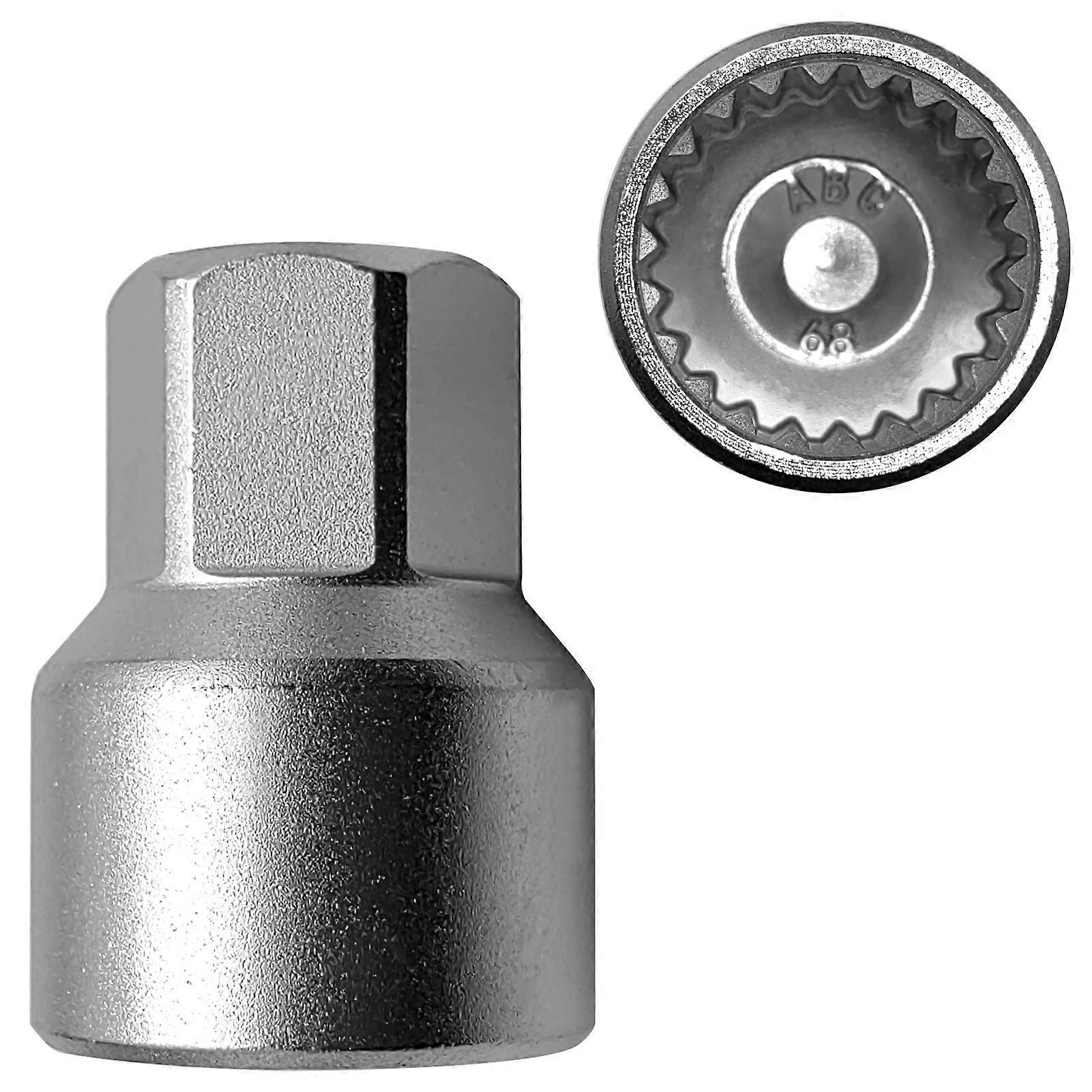 Wheel Locking Nut Key Replacement for Porsche, 68 Thin~walled Wheel Lock Nut Socket Adapter, Wheel Anti~Theft Lug Nut Removal Tool MK7174