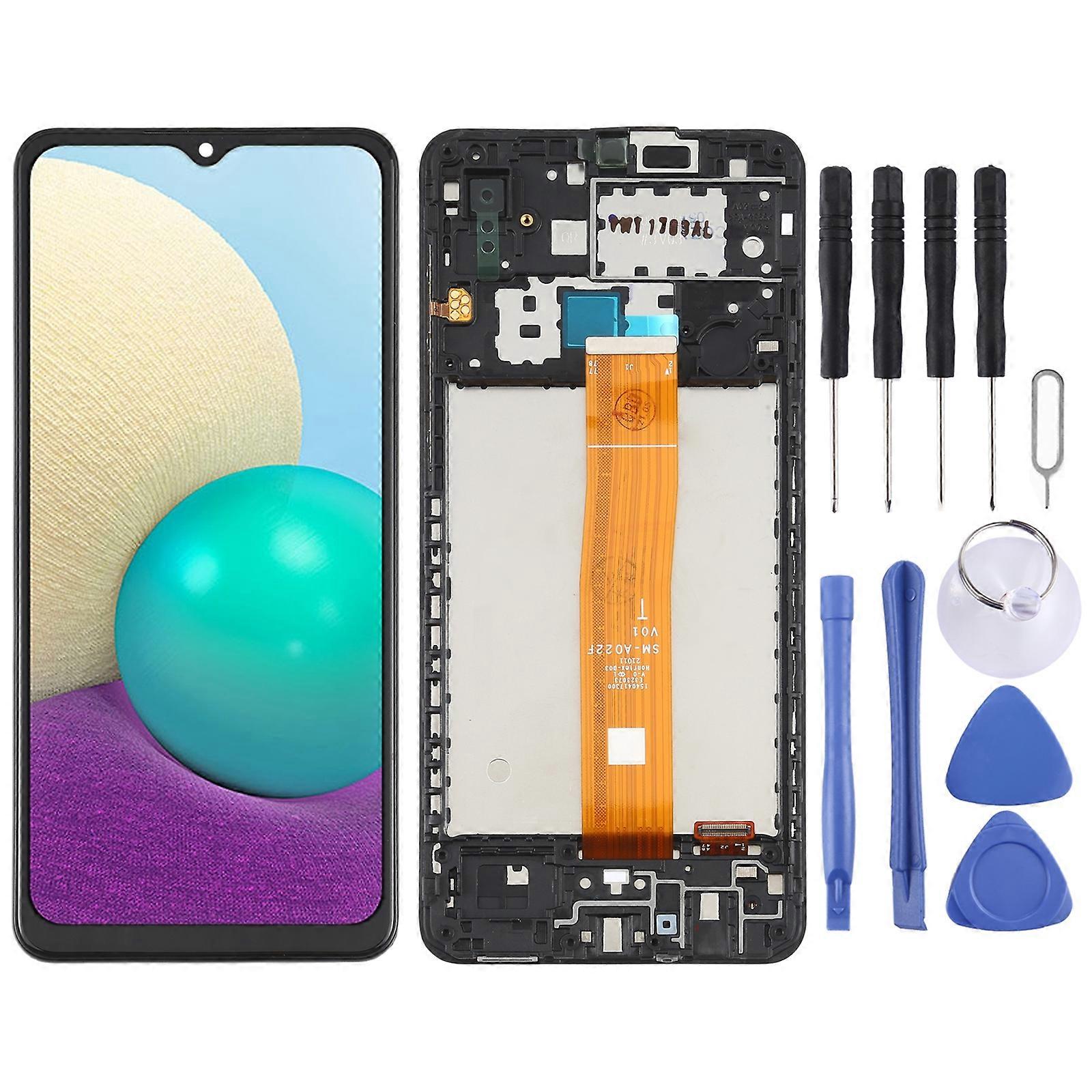 COMPATIBLE LCD Screen for Samsung Galaxy A02 SM-A022 Digitizer Full Assembly with Frame