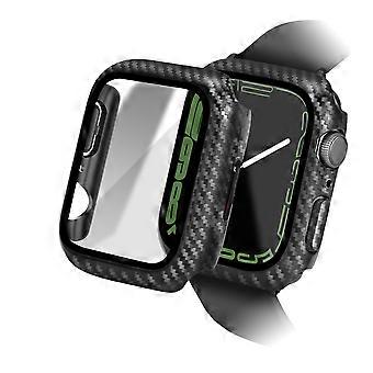 Apple Watch Series 8 & 7 45 mm hiilikuitu PC karkaistu lasi integroitu kellokotelo