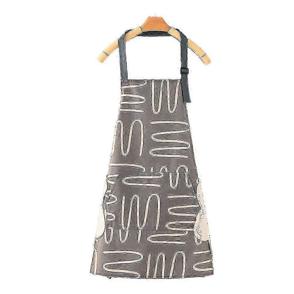 Cute Adjustable Soft Chef Apron With Pocket For Men Women_y