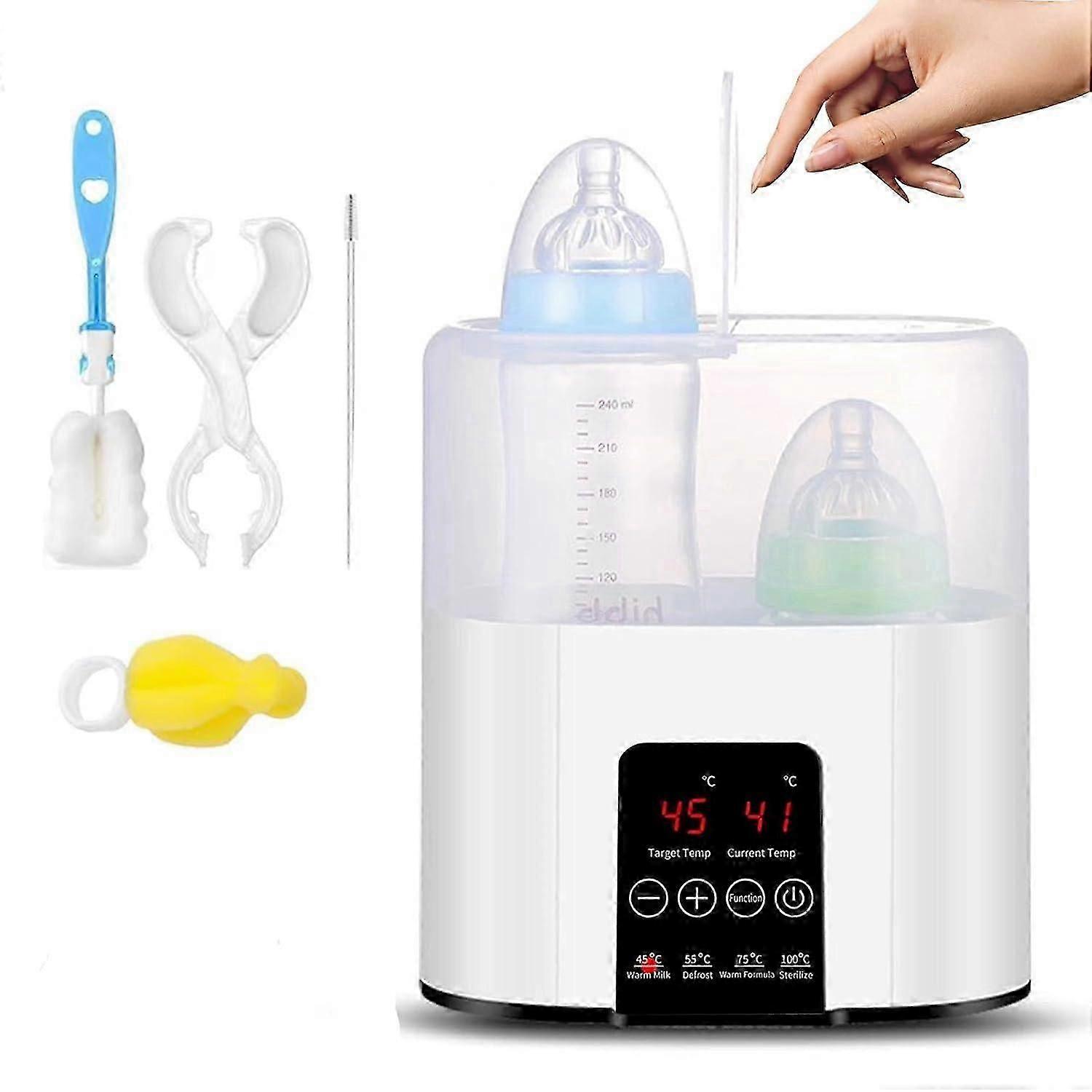 Bottle Warmer 4-in-1 Fast Baby Milk Warmer And Steriliser With LCD/Timer, Warms