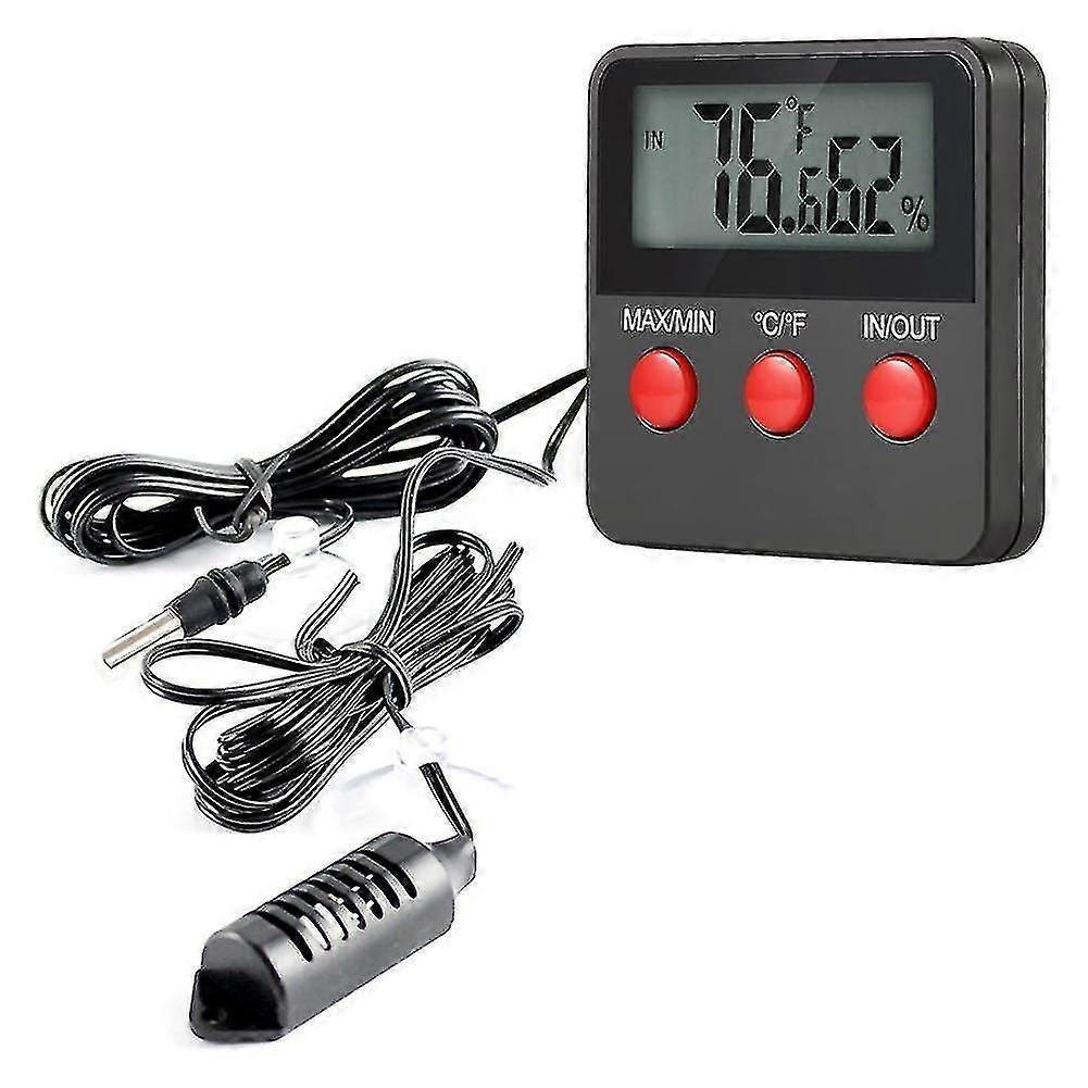 Electronic digital display temperature humidity meter crawling pet dry wet temperature monitor for e