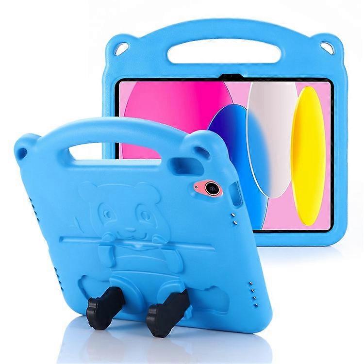 Compatible For iPad 10.9 (2022) Cartoon Panda EVA Tablet Case Kickstand Hand Grip Shock-absorbing Protective Cover