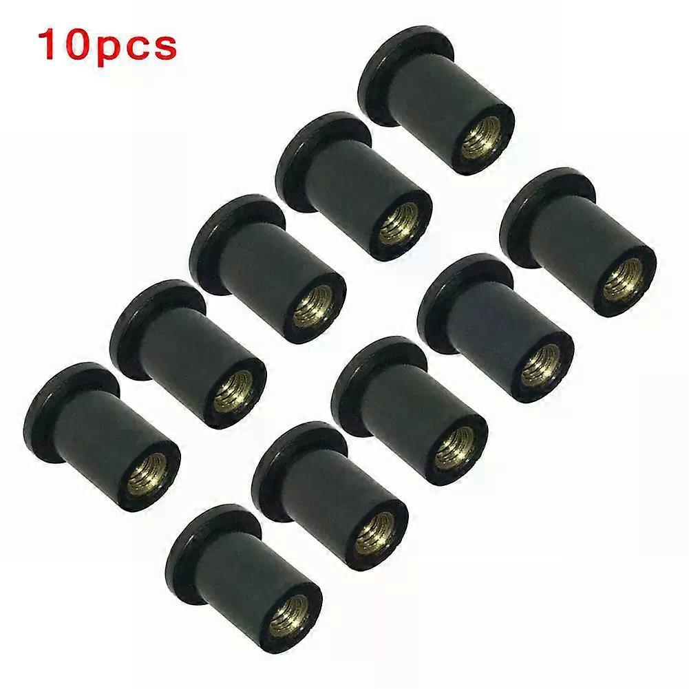 10pcs/set Motorcycle Windshield Rubber Nuts M5 Vibration Damper Panel Mounting Nuts 5mm compatible forMost Windshields Motorcycle ATV MAXP
