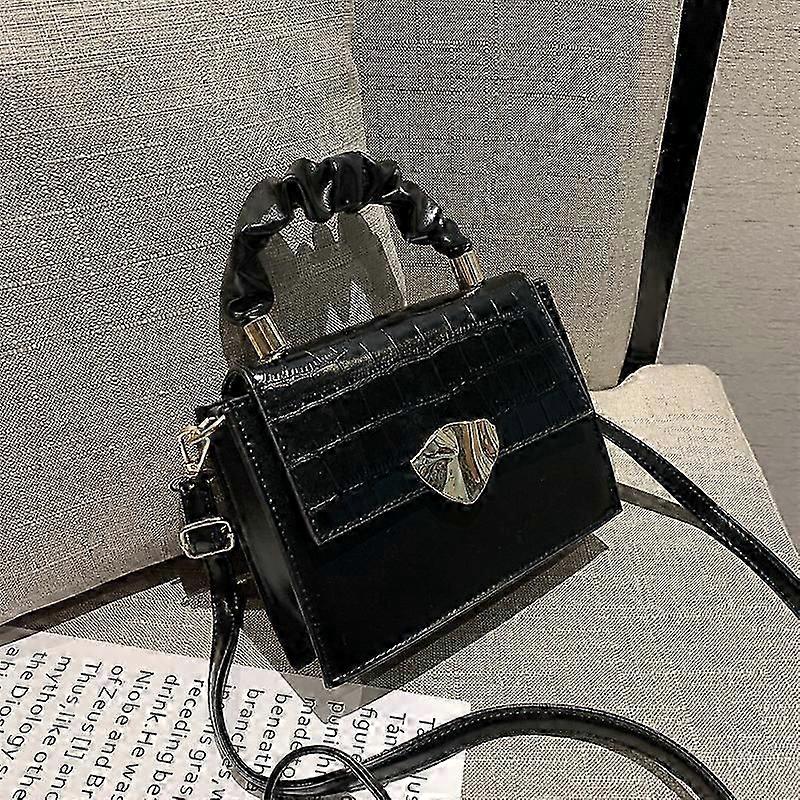 Pu Leather Shoulder Bag Handbag, Plain Solid Color, School / Party / Date (Purple)