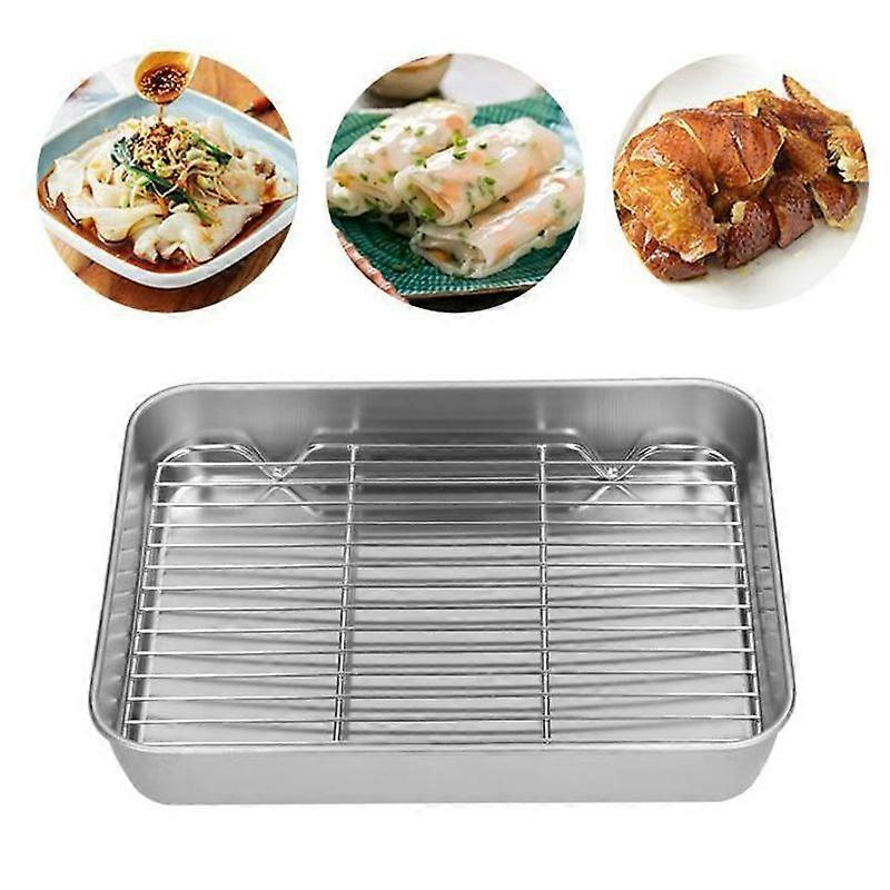 KEENSO Roasting Pan with Rack Stainless Steel Easy to Clean for Oven Baking