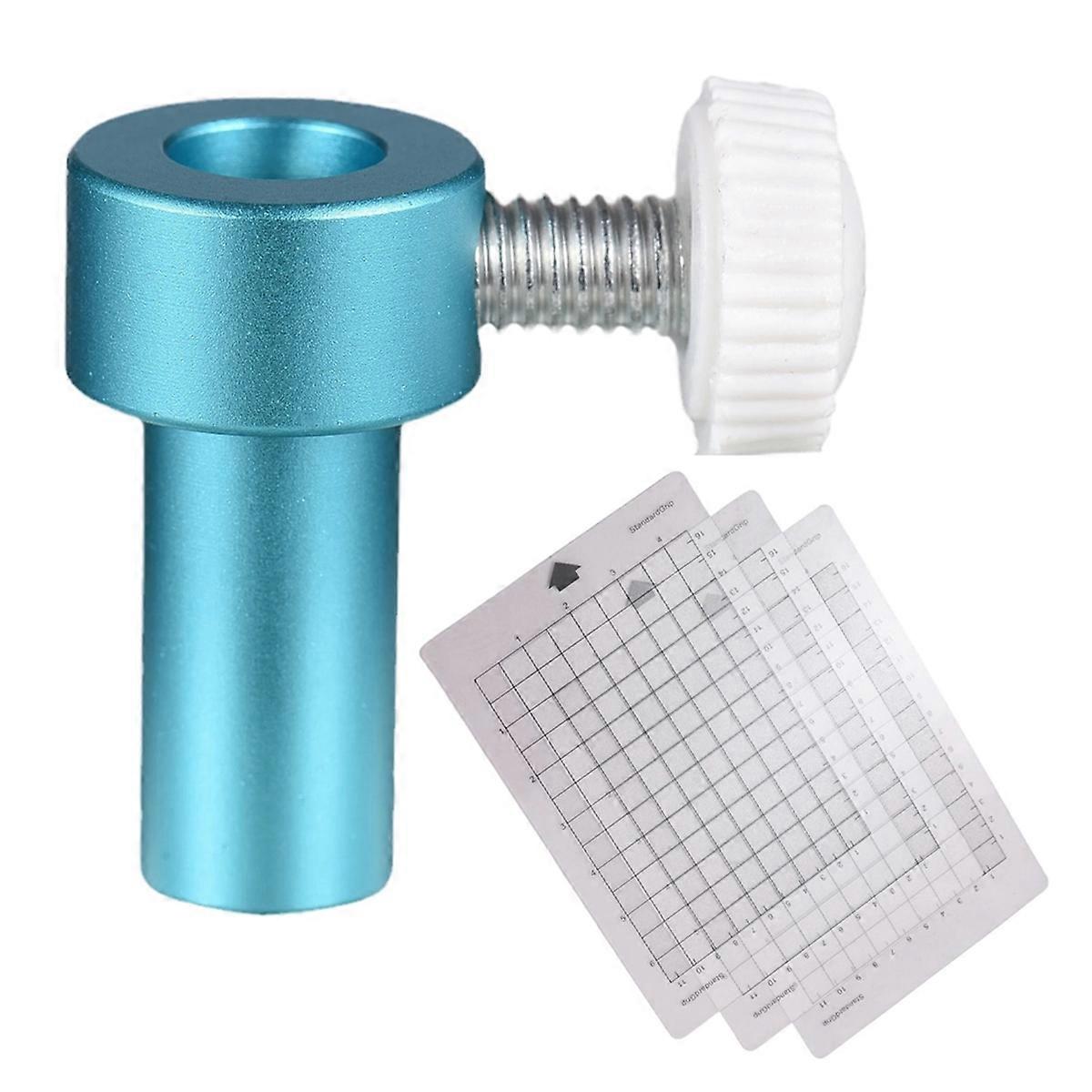 Die Cut Machine Pen Adapter with 3Pcs Cutting Mat 6.5x4.5in for JOY Cutting Machine Aluminum Alloy Pen Holder