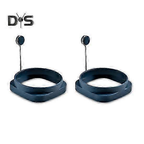 2Pcs Silicone Omelette Maker Flexible Durable High-Temperature Insulated Mould with Handle suitable for Kitchen Restaurant Frying Eggs
