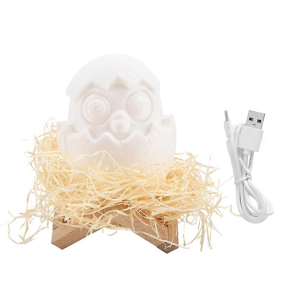 USB Charging 3D Printed Egg Shell Lamp - Unique Home Decor Gift, Soft Light, Modern Design, Energy Efficient