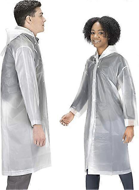 Regenmantel (2er-Pack) - EVA-Regenponcho für Damen und Herren, wiederverwendbarer Regenmantel
