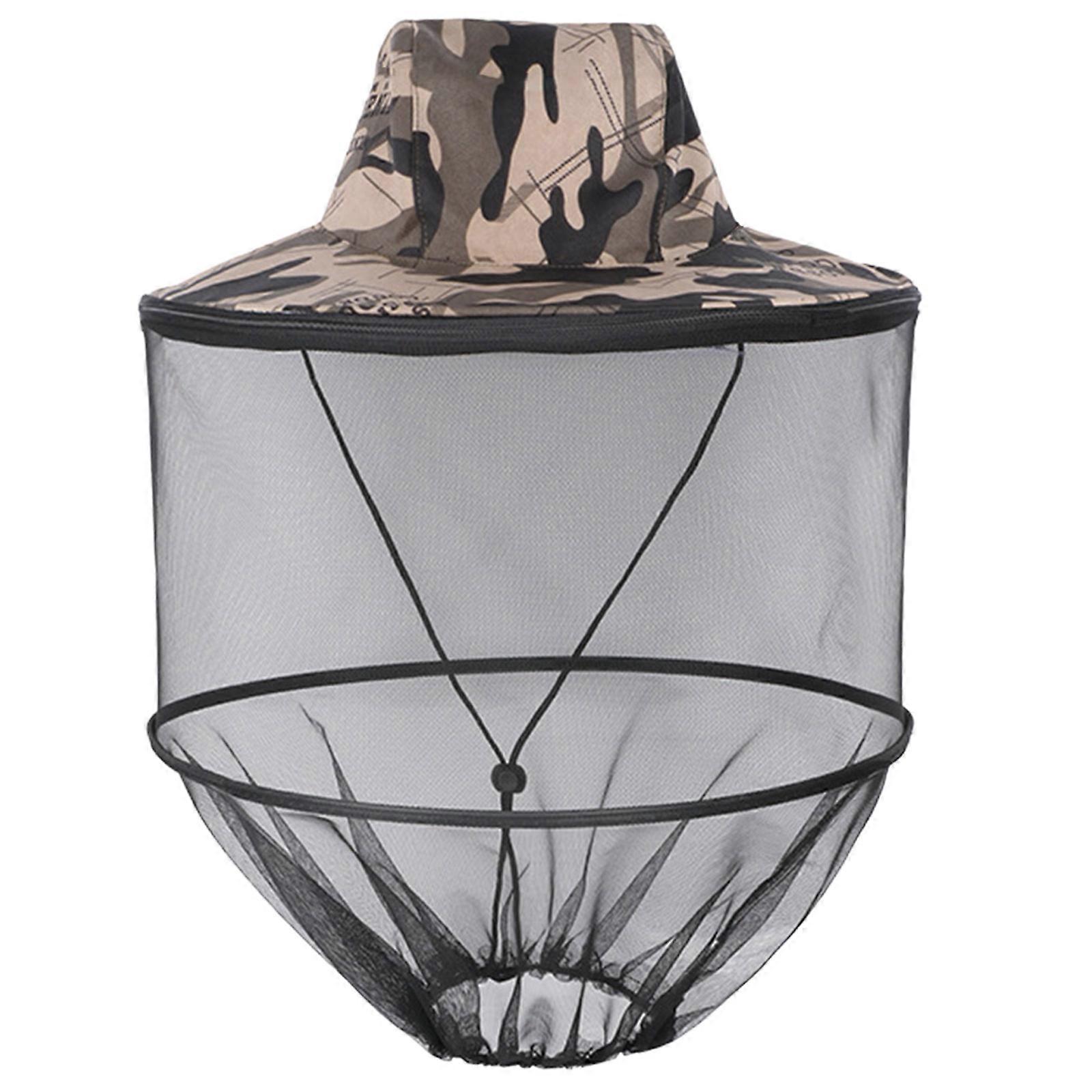 Outdoor Fishing Caps Resist Insect Hat Breathable Resist Insect Net Yarn Hat Camping Bucket Hat with Net Mesh Type F