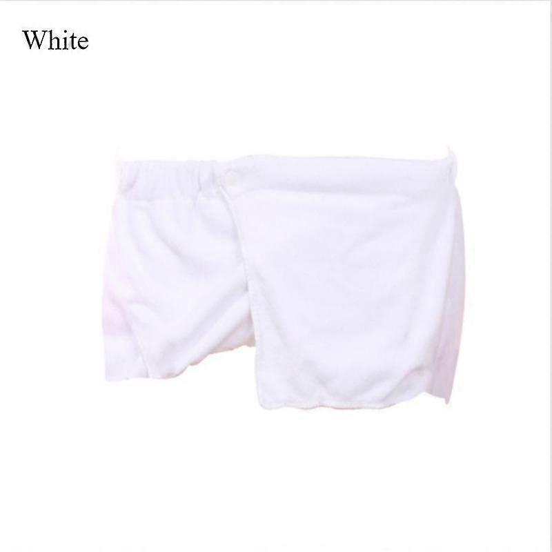 Home Men's Bath Skirt One-piece Short Towel Skirt Boxers Bath Pants Absorbent Bath Towel Pants Can Be Worn