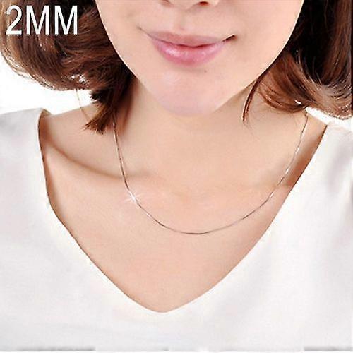 2mm Silver Plated Snake Bone Chain, Length:22 inch