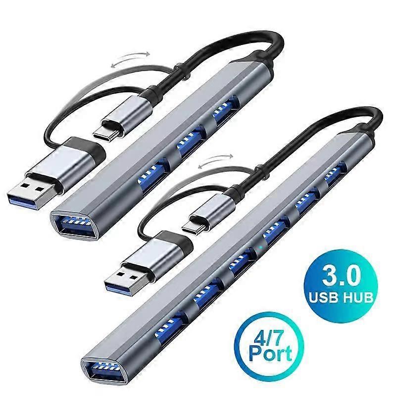 7 In 2 USB HUB USB C HUB 5Gbps Multi Splitter Adapter OTG Adapter USB To USB 30 HUB for PC Laptop
