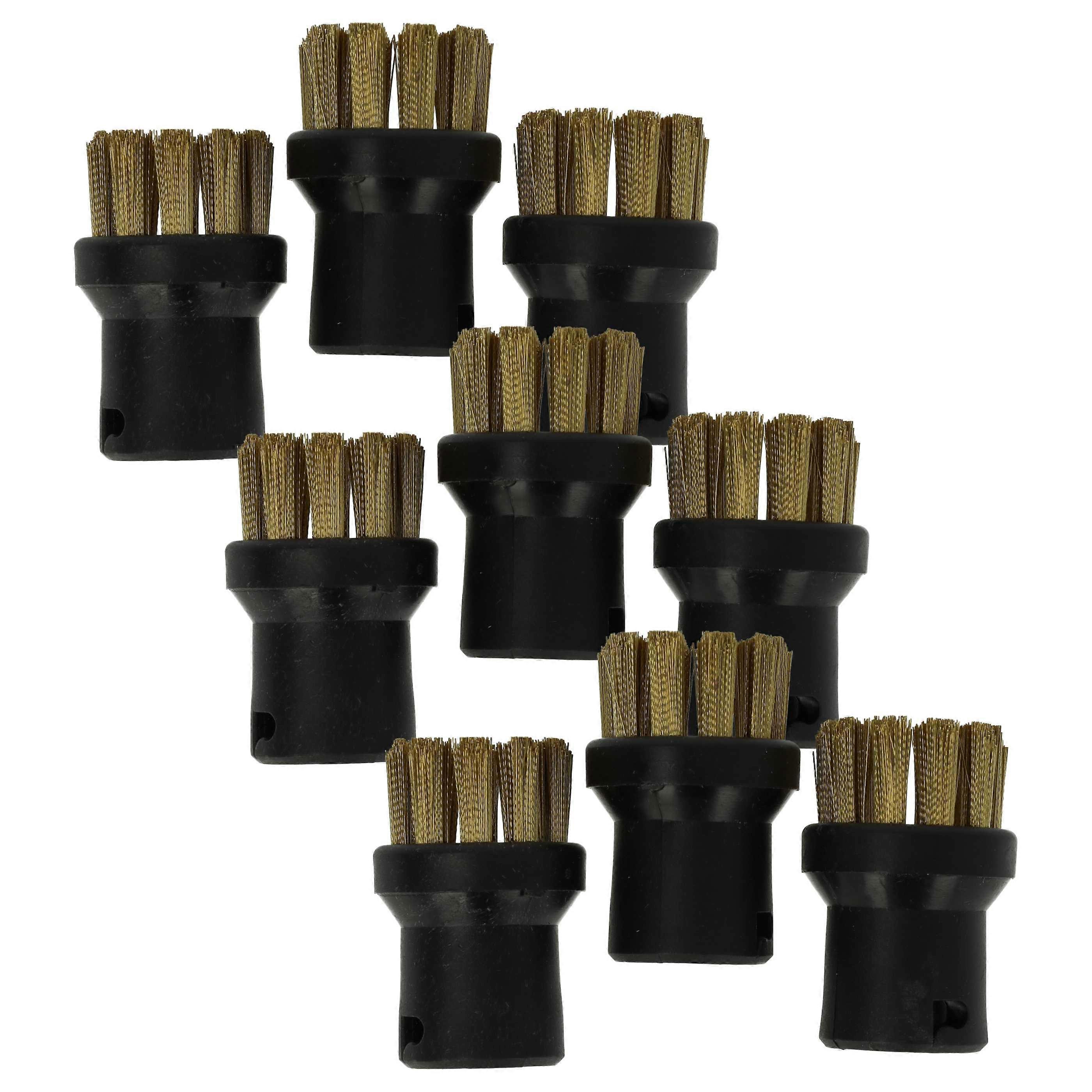 Kulatý kartáč vhbw 9x kompatibilní s Kärcher SC 2 PREMIUM WHITE, SC 3, SC 3.000, SC 3 EasyFix, SC 3.100 B Parní čistič - Parní kartáč