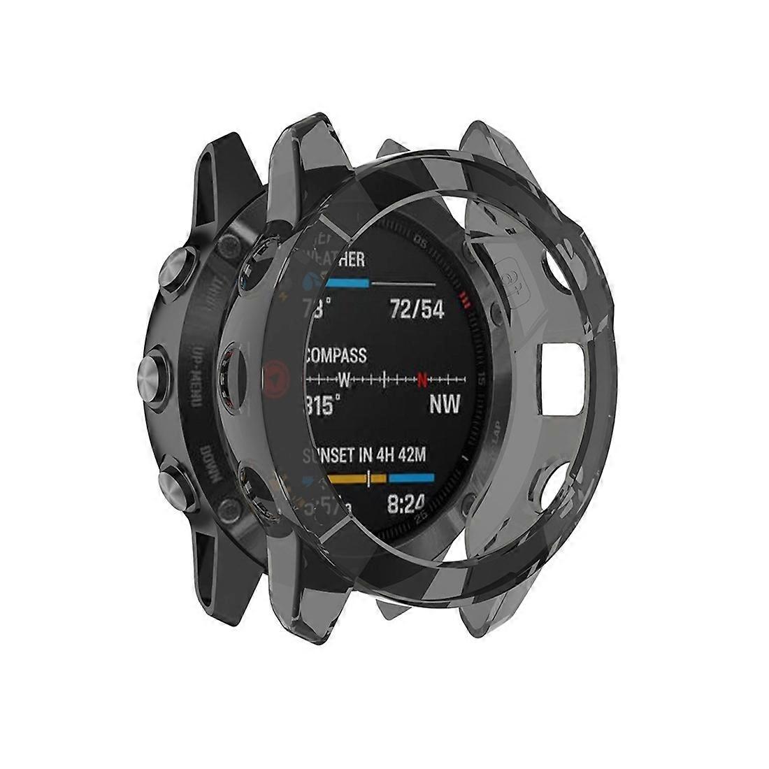 For Garmin Fenix 6 TPU Half Coverage Smart Watch Protevtice Case