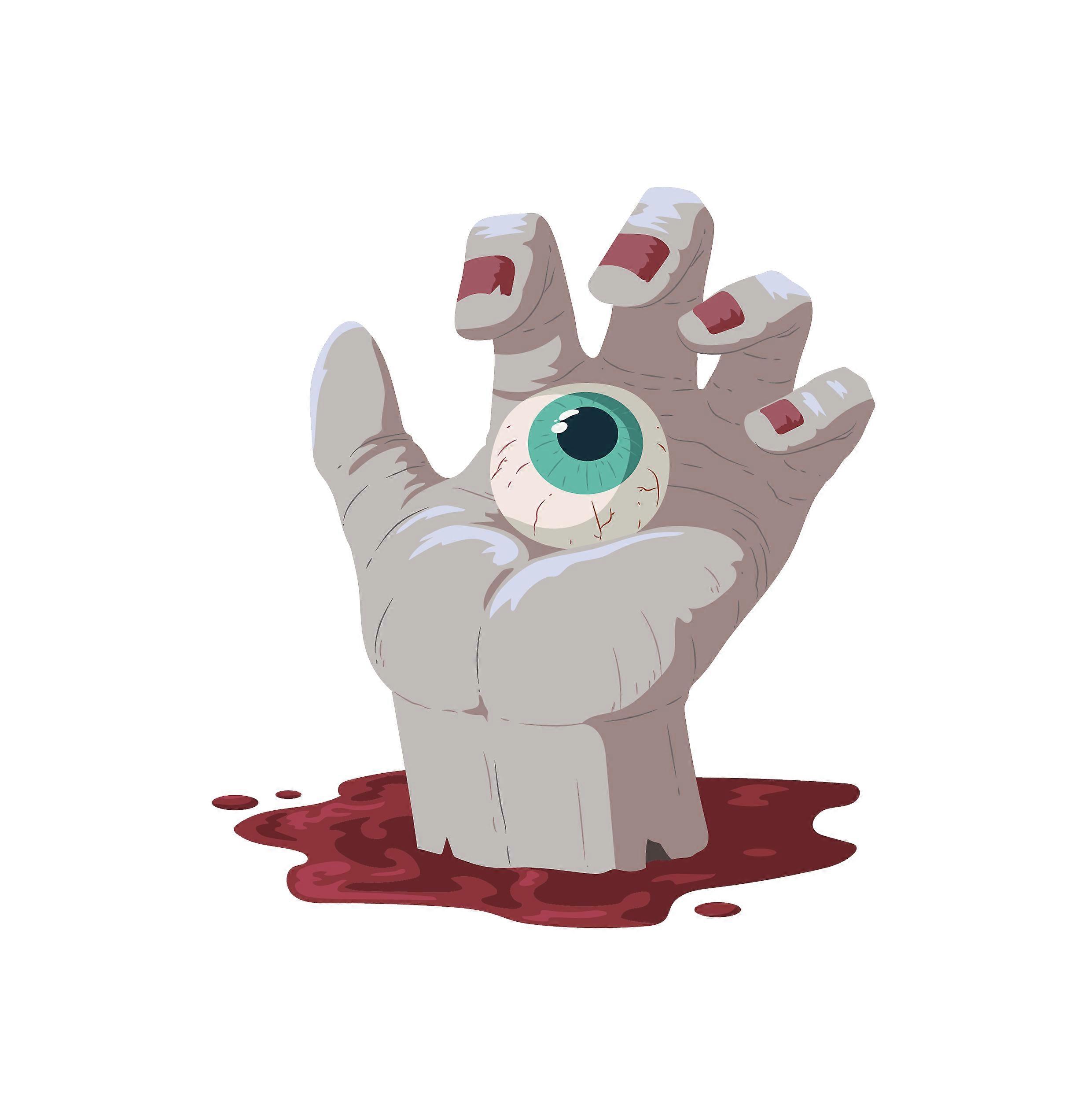 Iron-on patch Halloween Hand with Eye