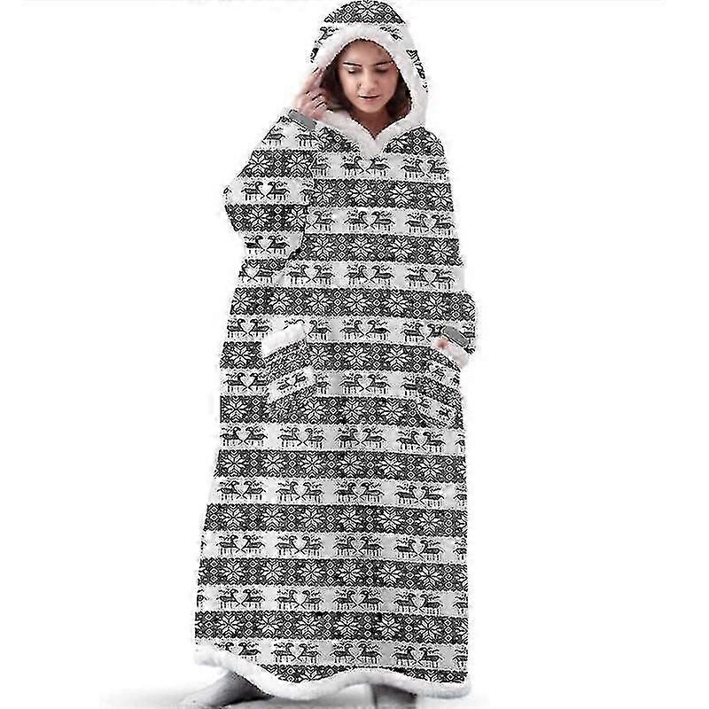 Natale Coperte con cappuccio Pullover Giant Tv Blanket Super Long Coperte con cappuccio Coperte invernali Felpe con cappuccio oversize Felpe Donna Uomini