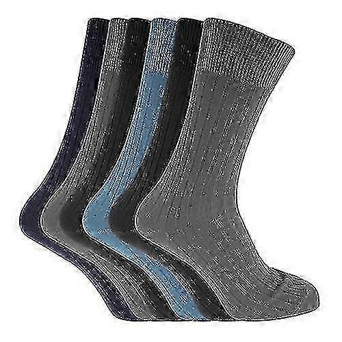 Chaussettes classiques à nervures 100% coton pour hommes (pack de 6)