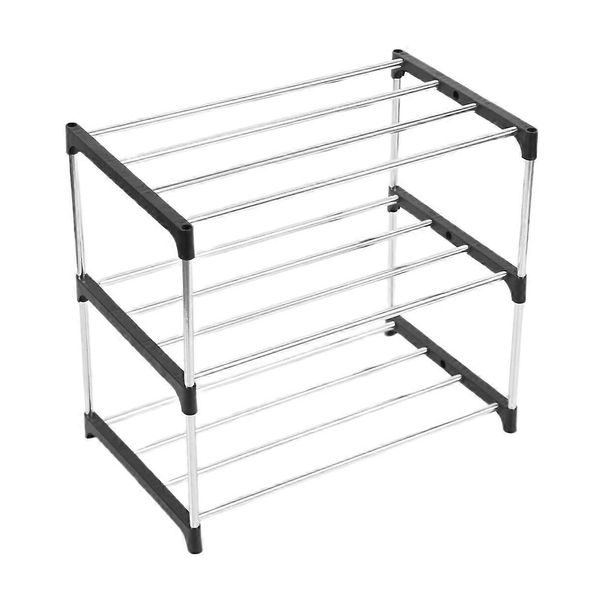 Stackable Small Shoe Rack, Saving Storage and Organization (3-Tier)
