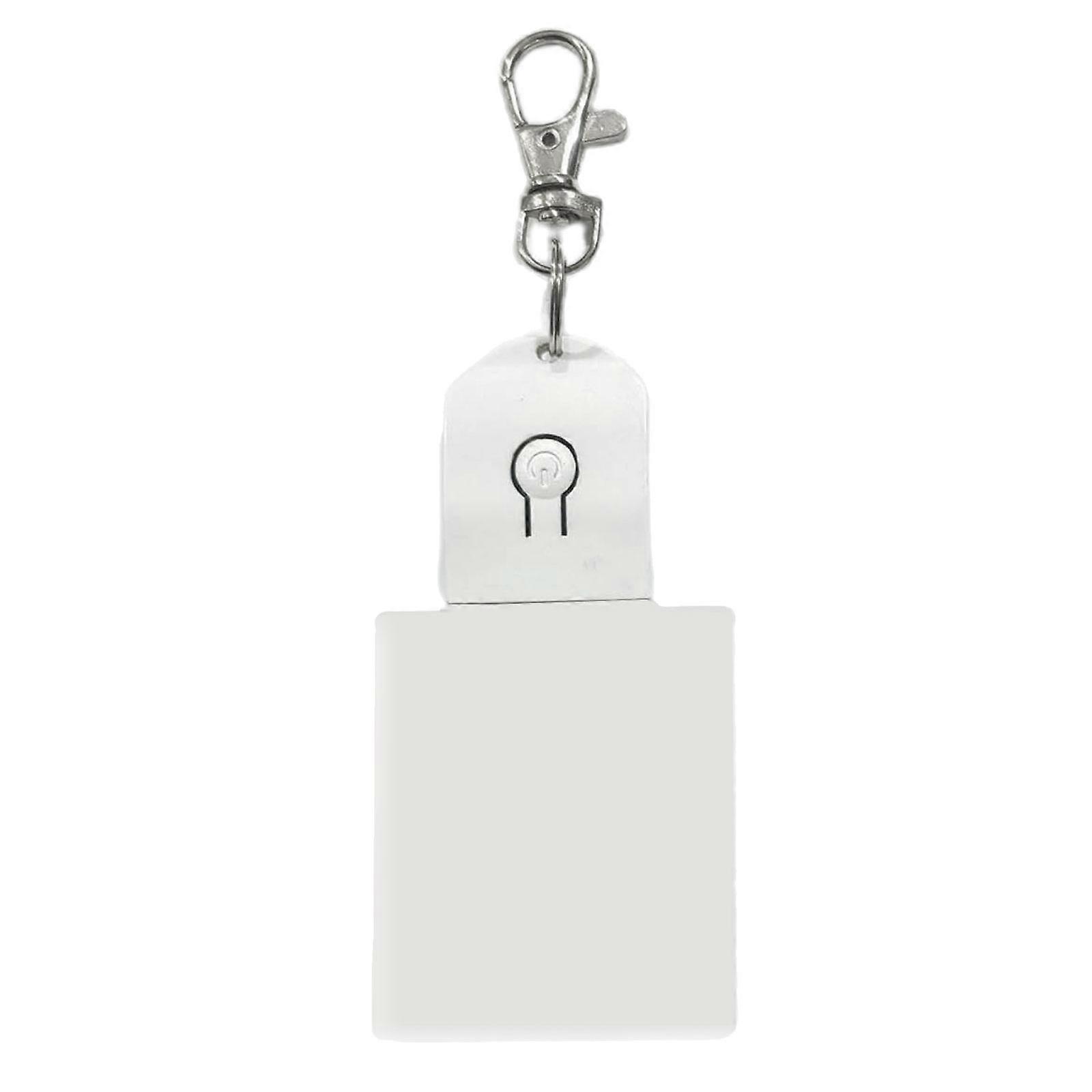 Sublimation Blank LED Acrylic Keychains Hot Transfer Printing Keychain with LED Light DIY Decorations Hanging Ornaments