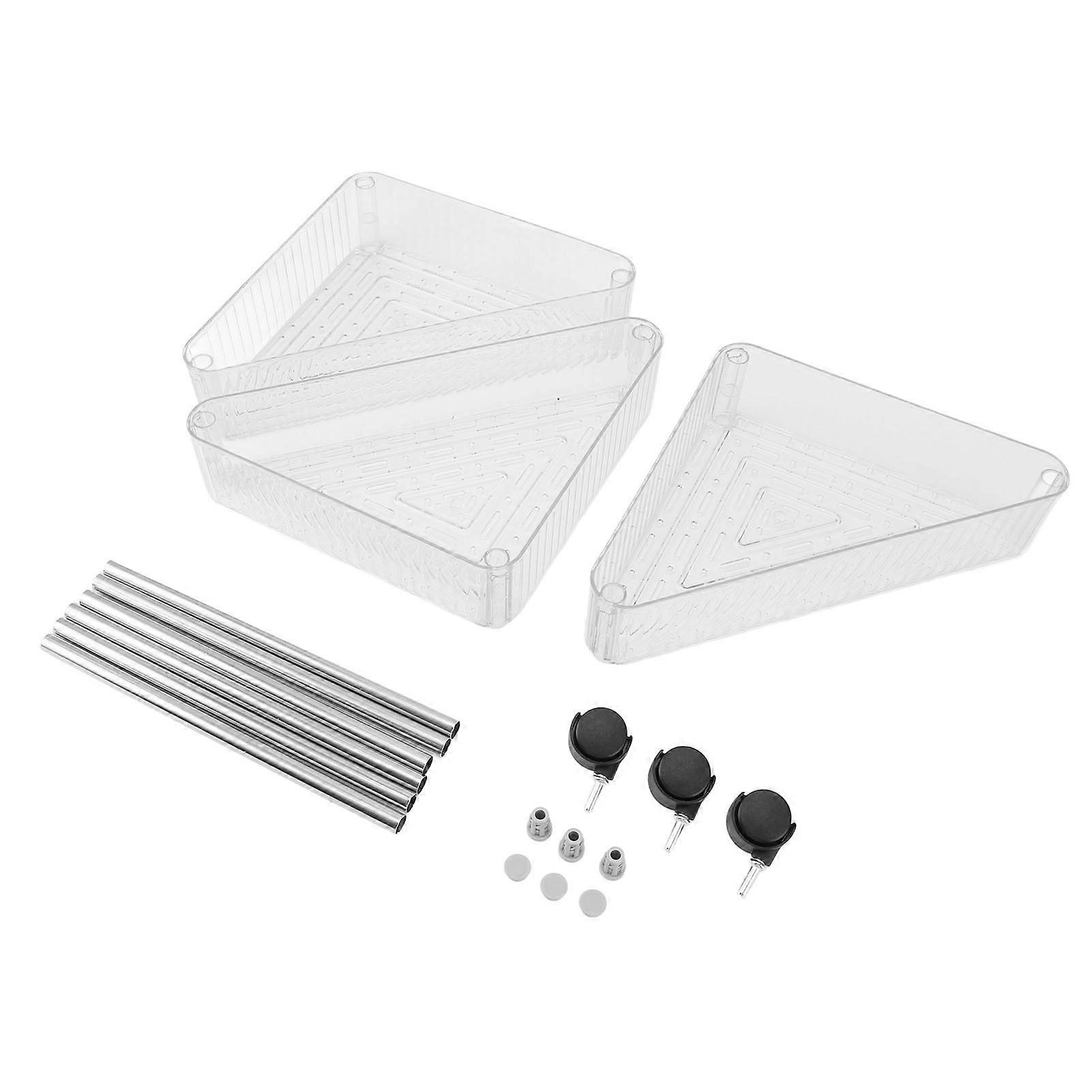 Bathroom Storage Shelf Multipurpose Modern Simple Style Multi Layers Large Capacity Corner Shelf Stand for Home 35.5x27x61cm / 14.0x10.6x24.0in