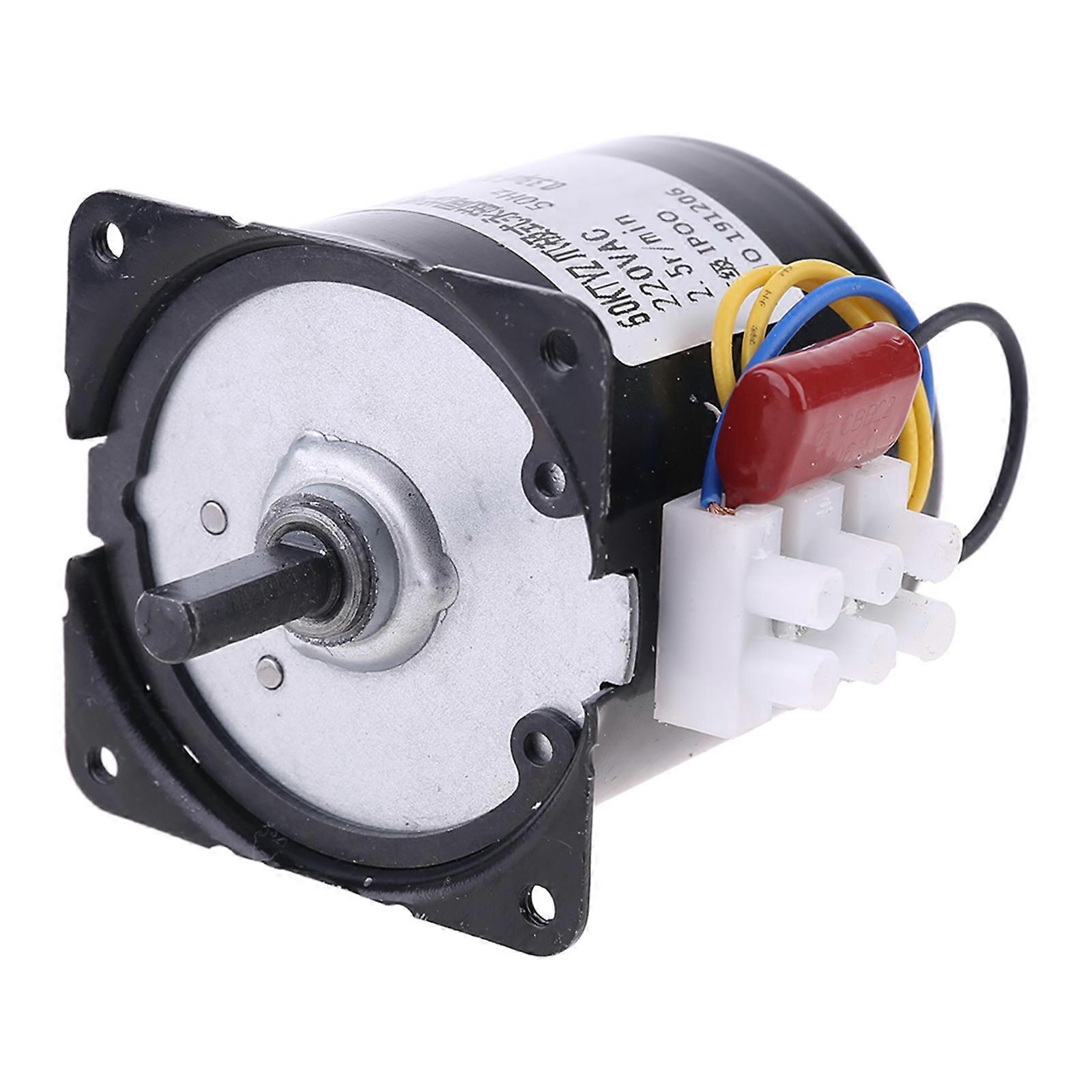 220V Automatic Incubator Eggs Hatcher Engine Reversible Geared Motor 2.5r/min  Silver