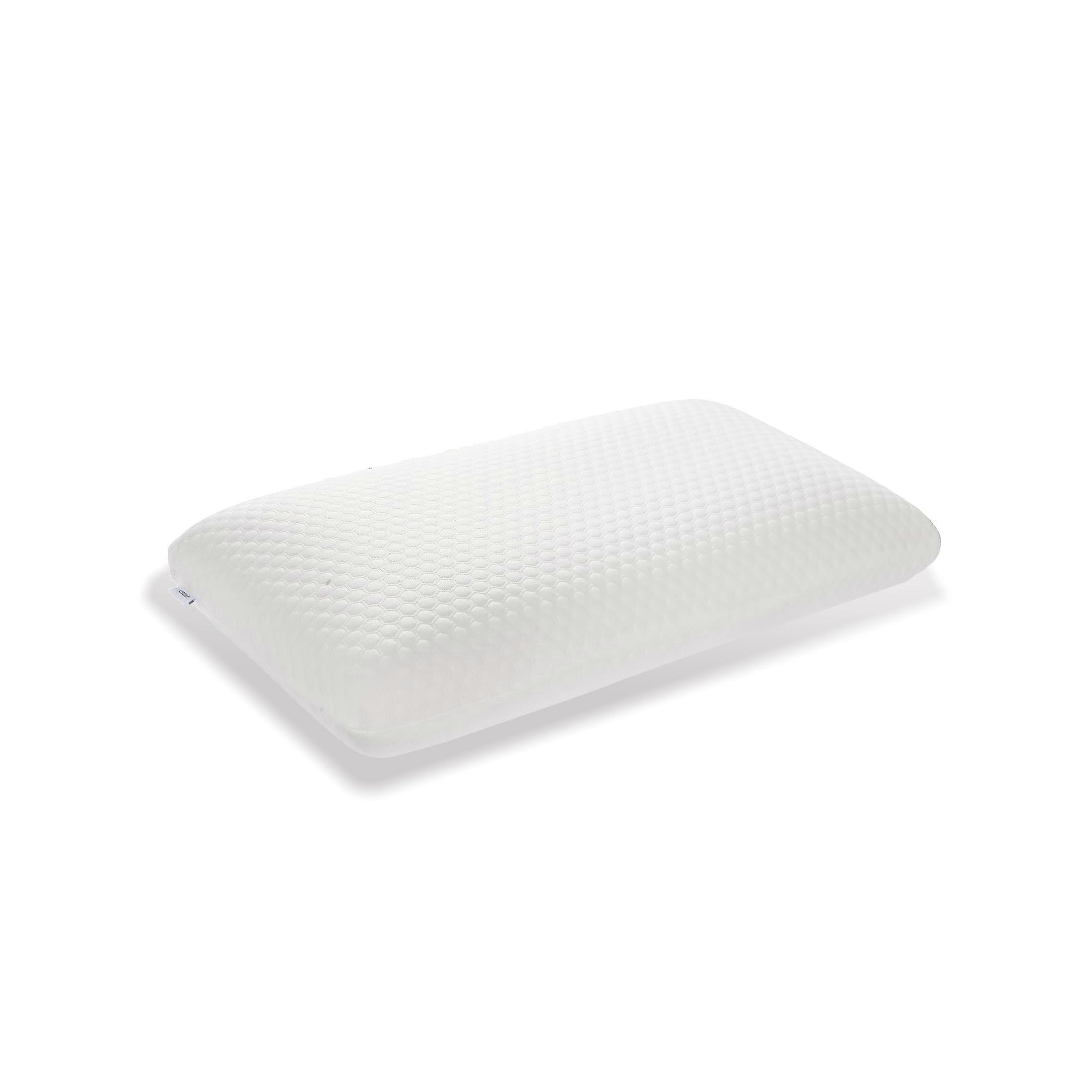 1 Pair Memory Foam Bed Pillows Soft White for Side Sleeper Queen Size