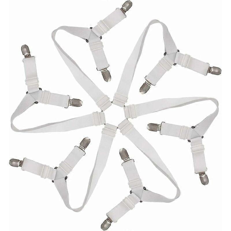 Elastic Straps, Bed Size Adaptable, Metal Clips