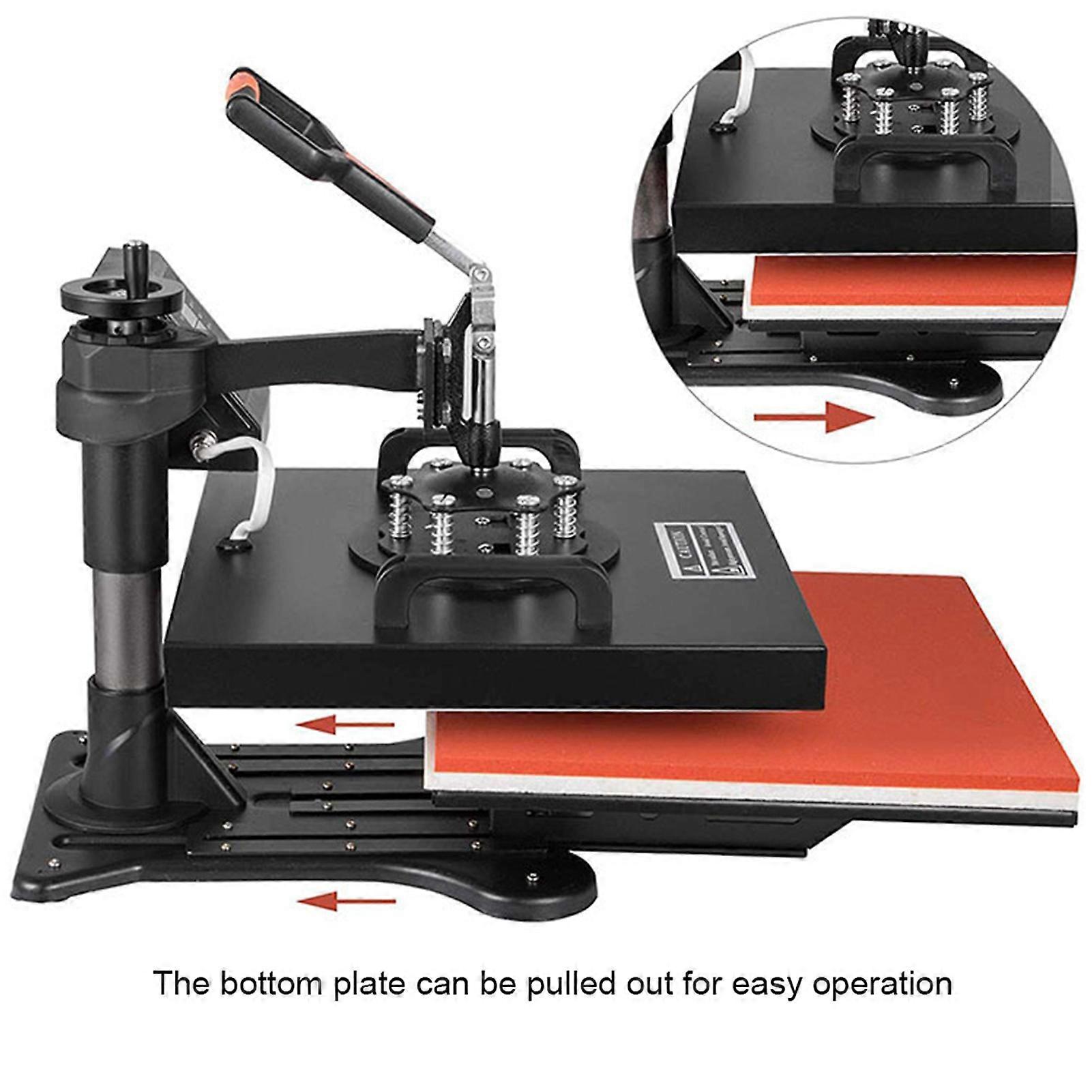 5 in 1 Heat Press Machine 38x38cm Mini Multifunctional US Plug