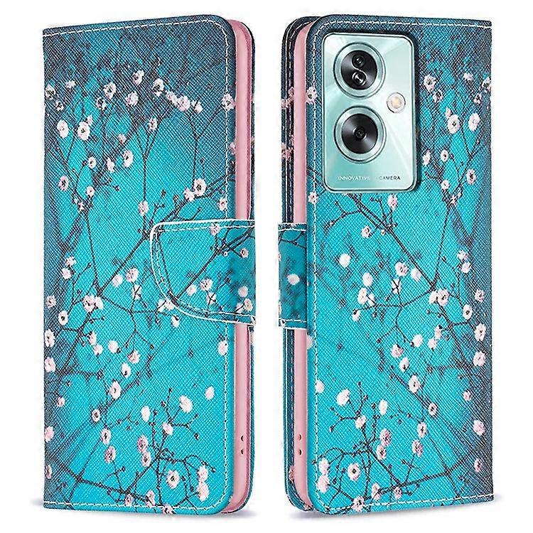 Compatible For Oppo A79 5G Leather Phone Case Pattern Printing Flip Walle Cover