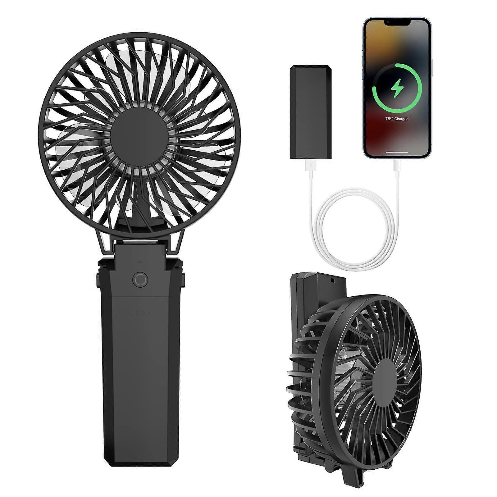 5200MAH Hand Type Ventilator, 6 Fast Type Hand Foldable Personal Clip, USB Rechargeable