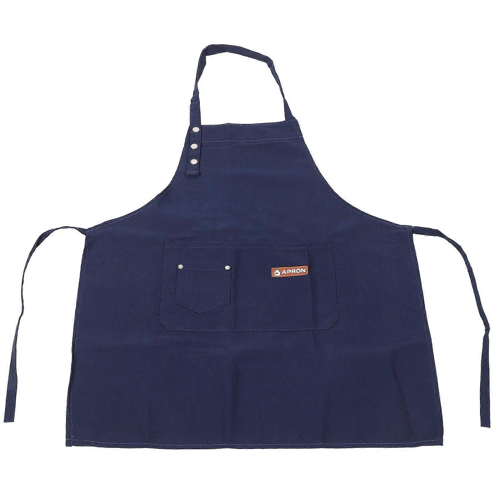 1Pc Durable Chef Apron Practical Kitchen Apron with Pocket for Cooking BBQ