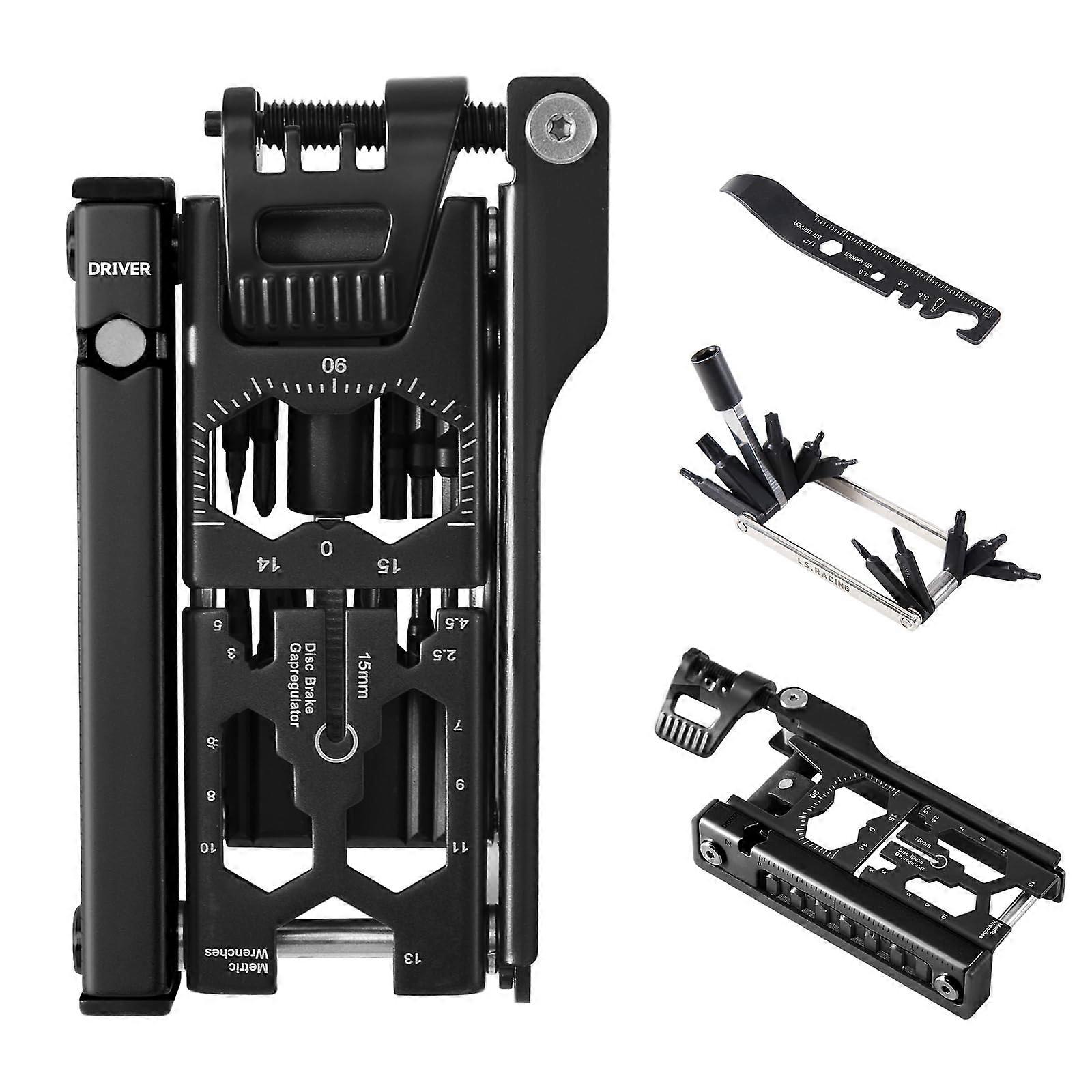 Cycling Multi Tool Kit 38 Chain Sleeve with 16 Switches, Crankshaft Pulling and Separator Tools for Bicycle Repair