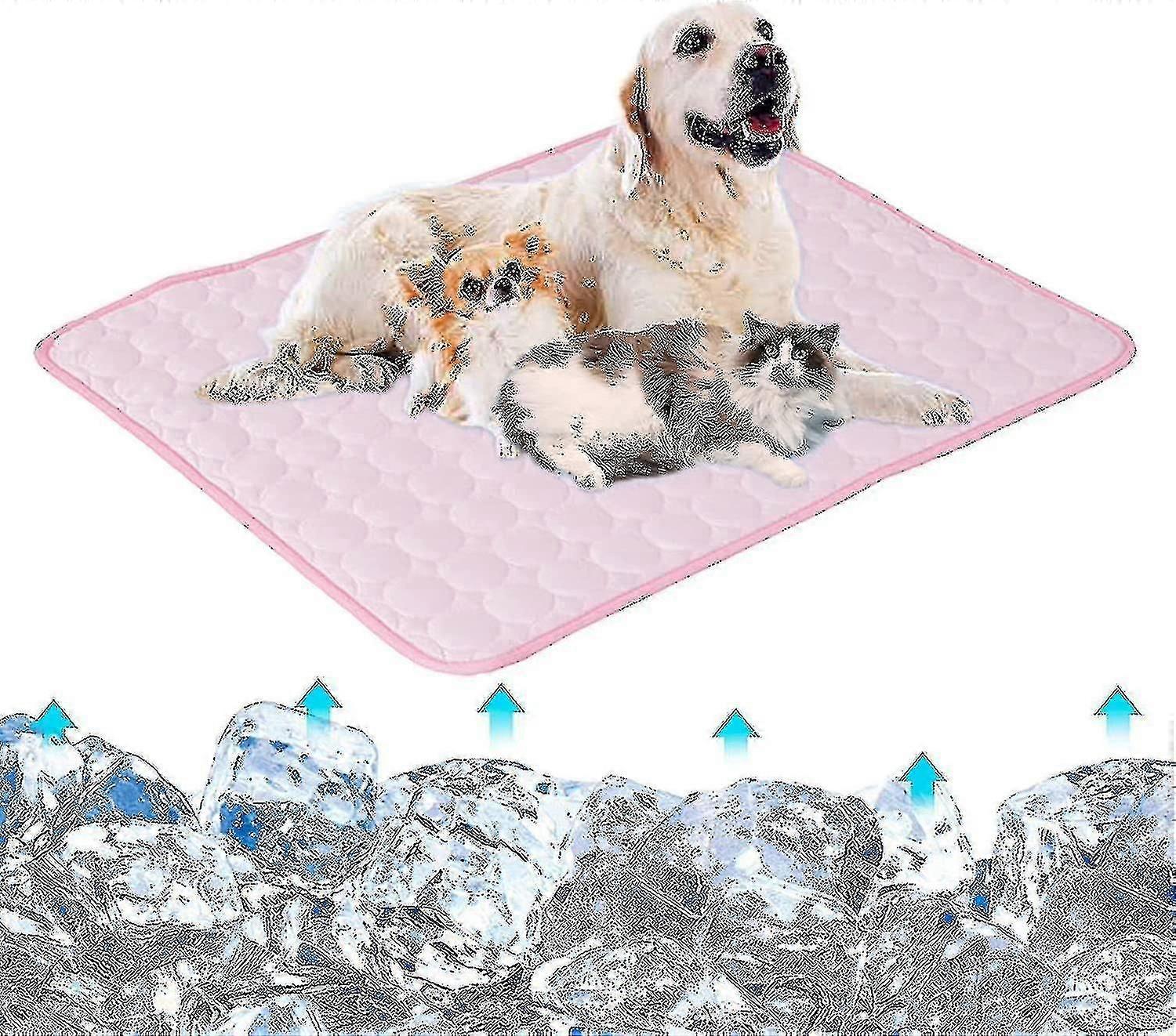 -犬用冷却マットスリーピング冷却パッド洗えるアイスシルククールブランケット犬小屋ソファベッド高品質