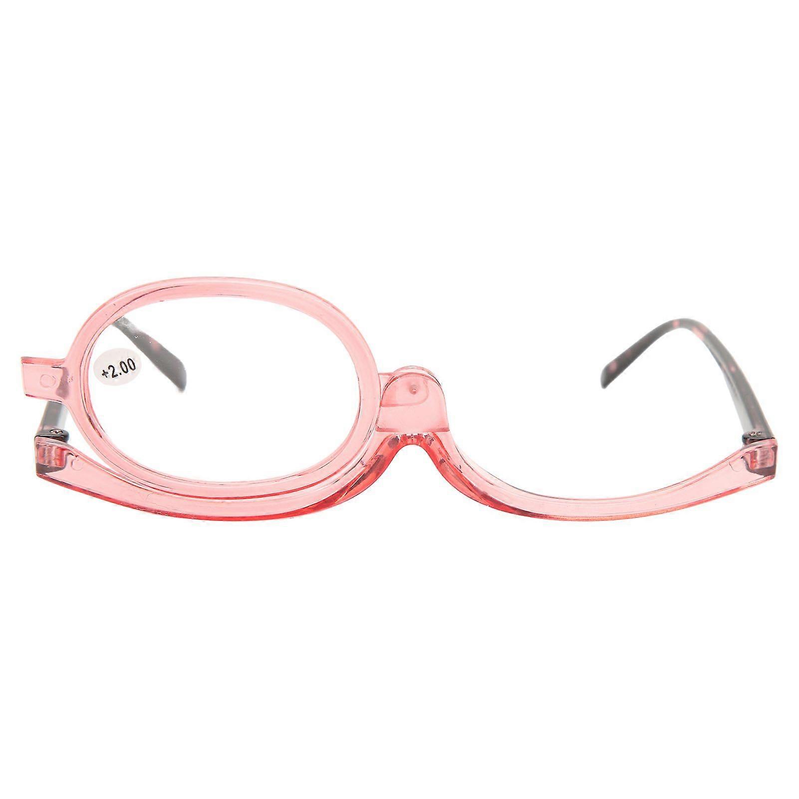 Flip Lens Magnifying Makeup Glasses, Folding Rotation Reading Glasses