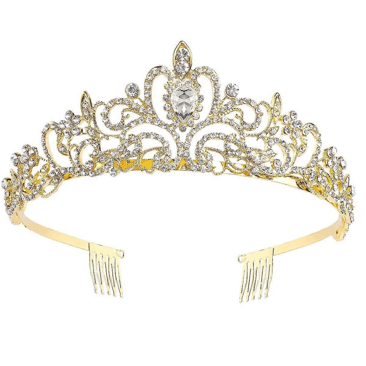 Vintage-Inspired Rhinestone Crystal Crown