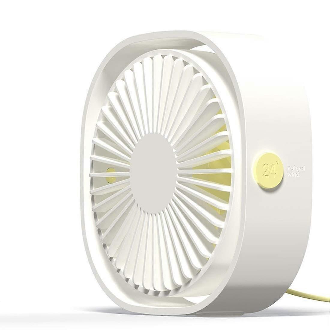 Mini USB Table Fan 360-Degree Rotating Wind, 3-Speed Desk Fan, Dark Blue, USB Powered
