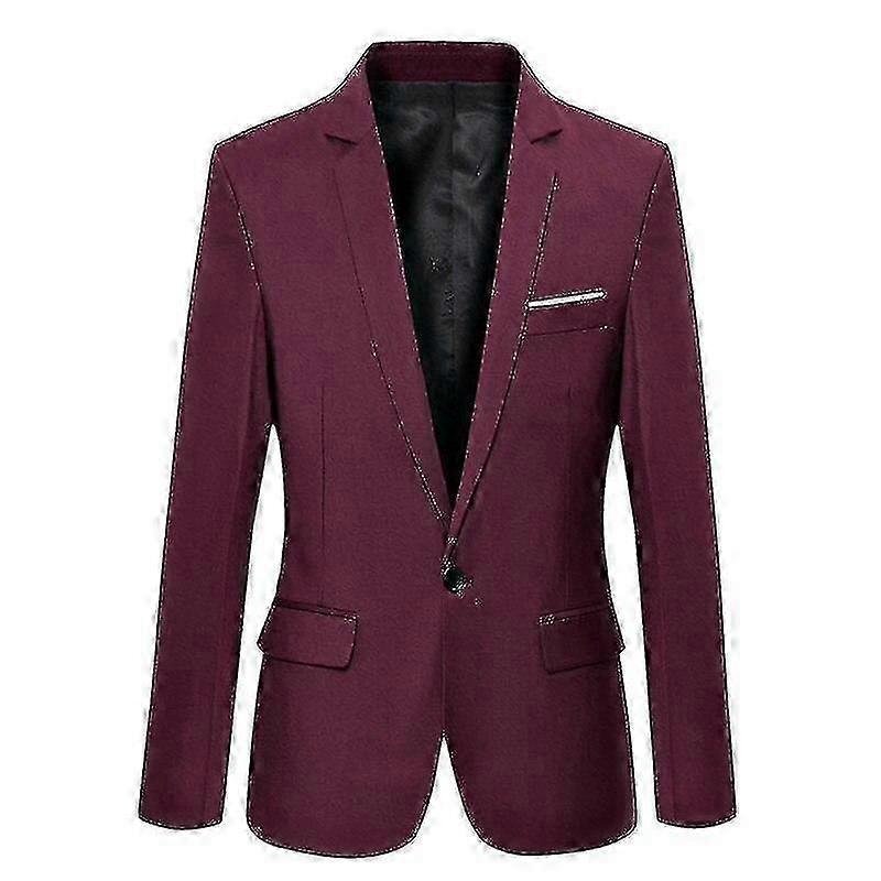 Blazers masculinos clássicos com abotoamento único formal