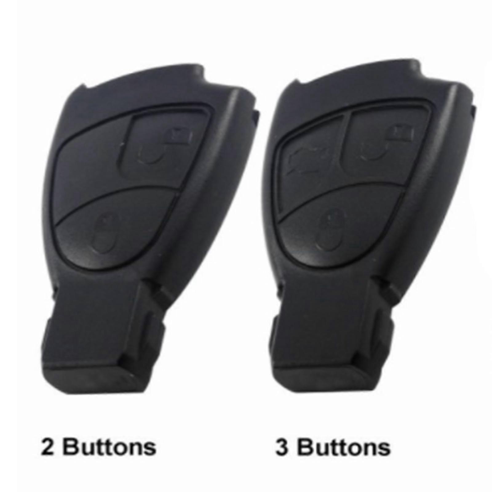 Replacement Case with 2/3 Button Remote for Mercedes- C E ML Class Alarm Covers - Fit W203 W211 W204 Key Shells