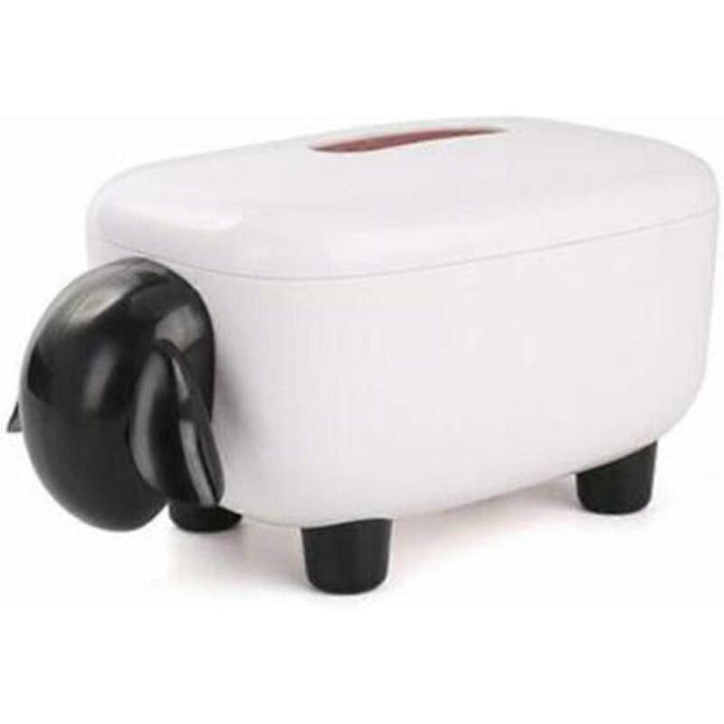 Cute Sheep Paper Tissue Storage Box (Black)