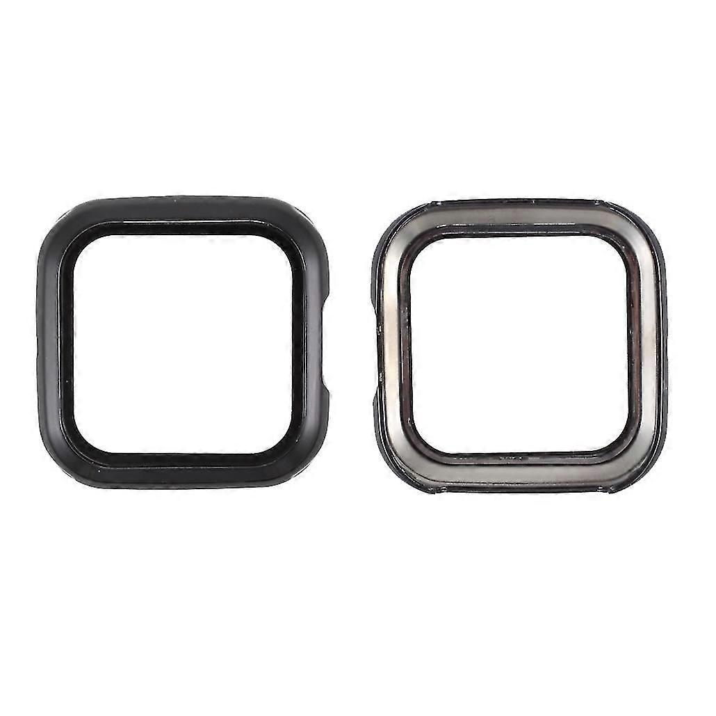 Electroplating Frame + Tempered Glass Protector Cover PC Case for Fitbit Versa 2