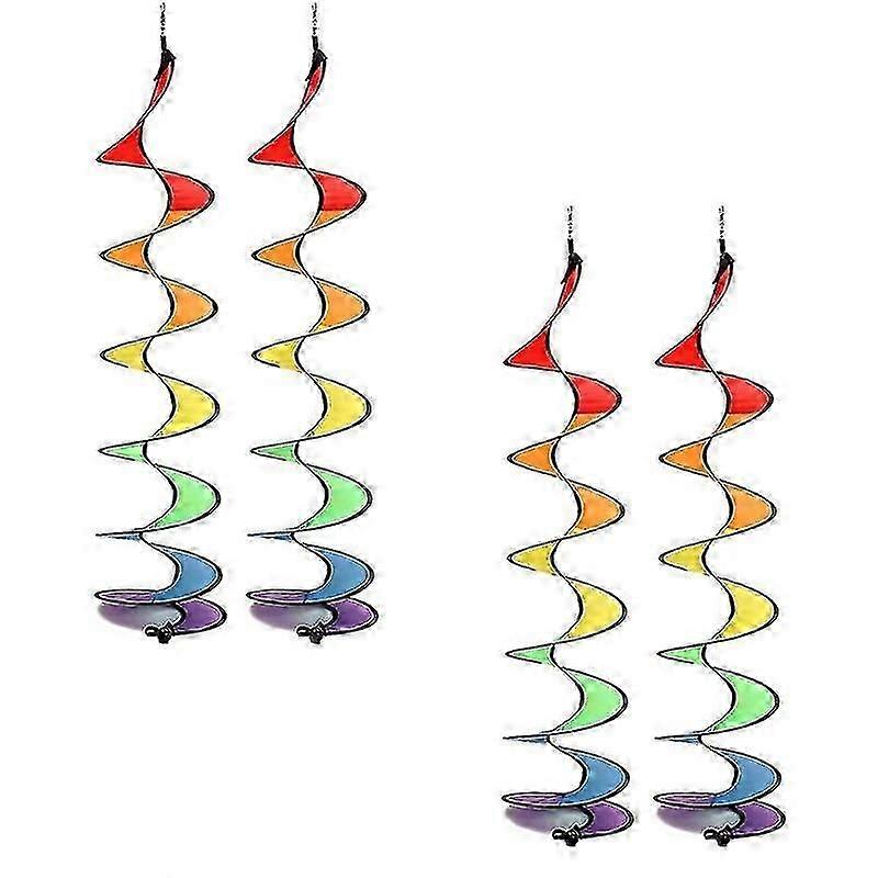 חבילה של 4 אוהל פעמוני רוח צבעוניים, עמיד בפני UV ועמיד בפני פגעי מזג האוויר, צבעוני, פעמוני רוח לגינה ולבית