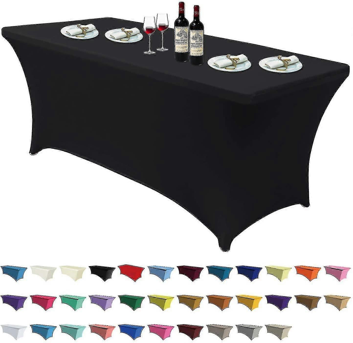 Spandex Tablecloths For 4 Ft Home Rectangular Table Fitted Stretch Table Cover Ester Tablecover Table Toppers