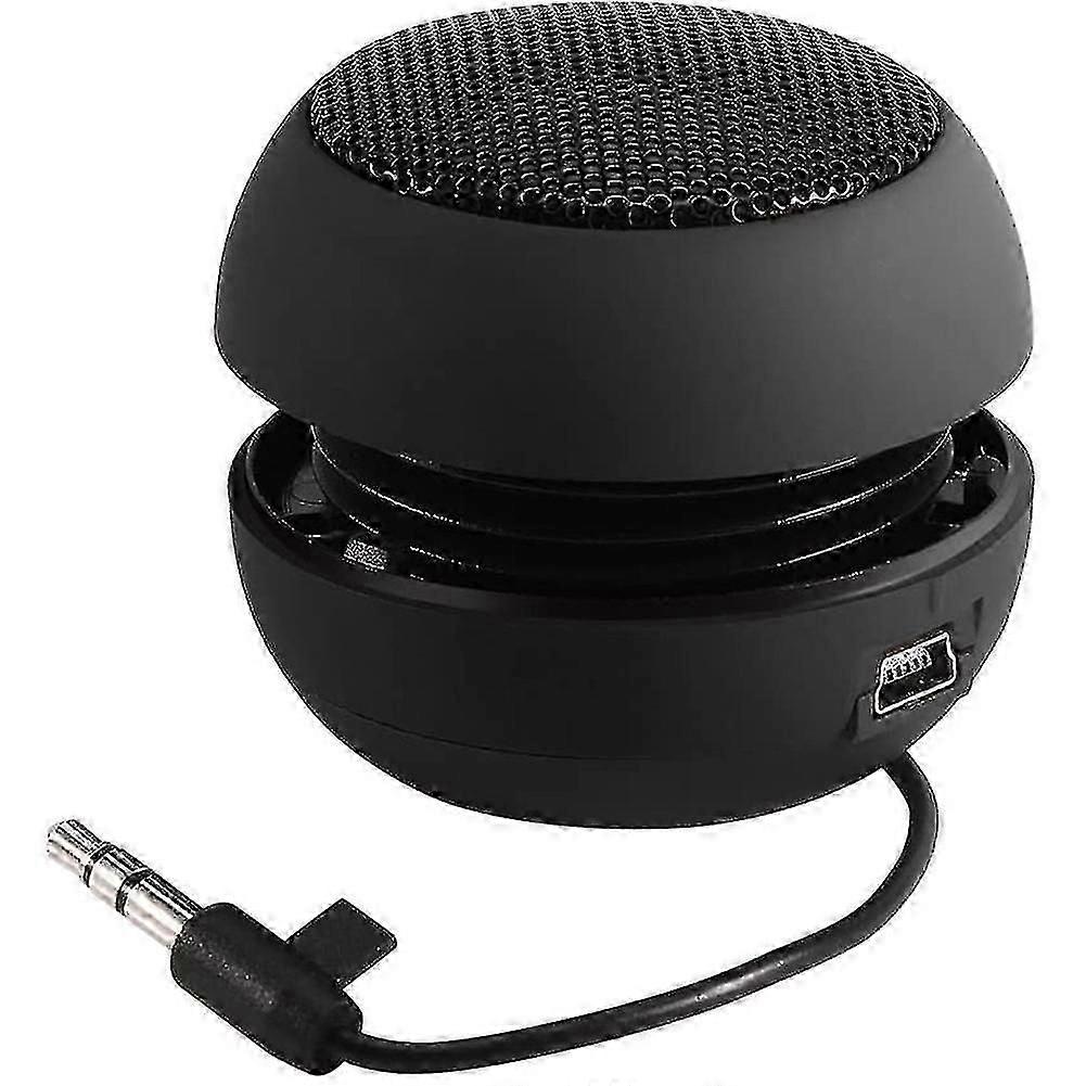Mini Loud Speaker with 3.5mm Audio Cable Low Voltage Built-in Battery Retractable Speaker forb