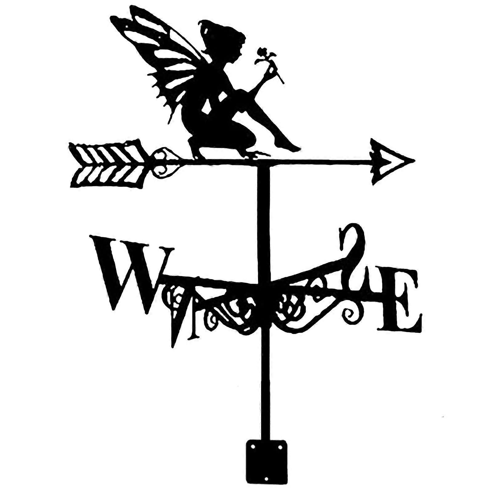 Weather vane with antirust coating and mounting bracket for garden yard