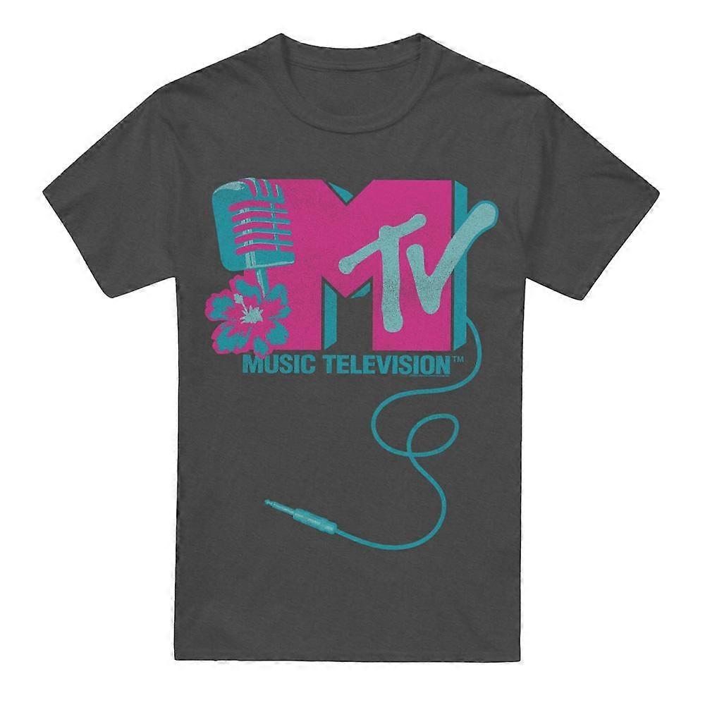 MTV Unisex tričko s logom mikrofónu pre dospelých