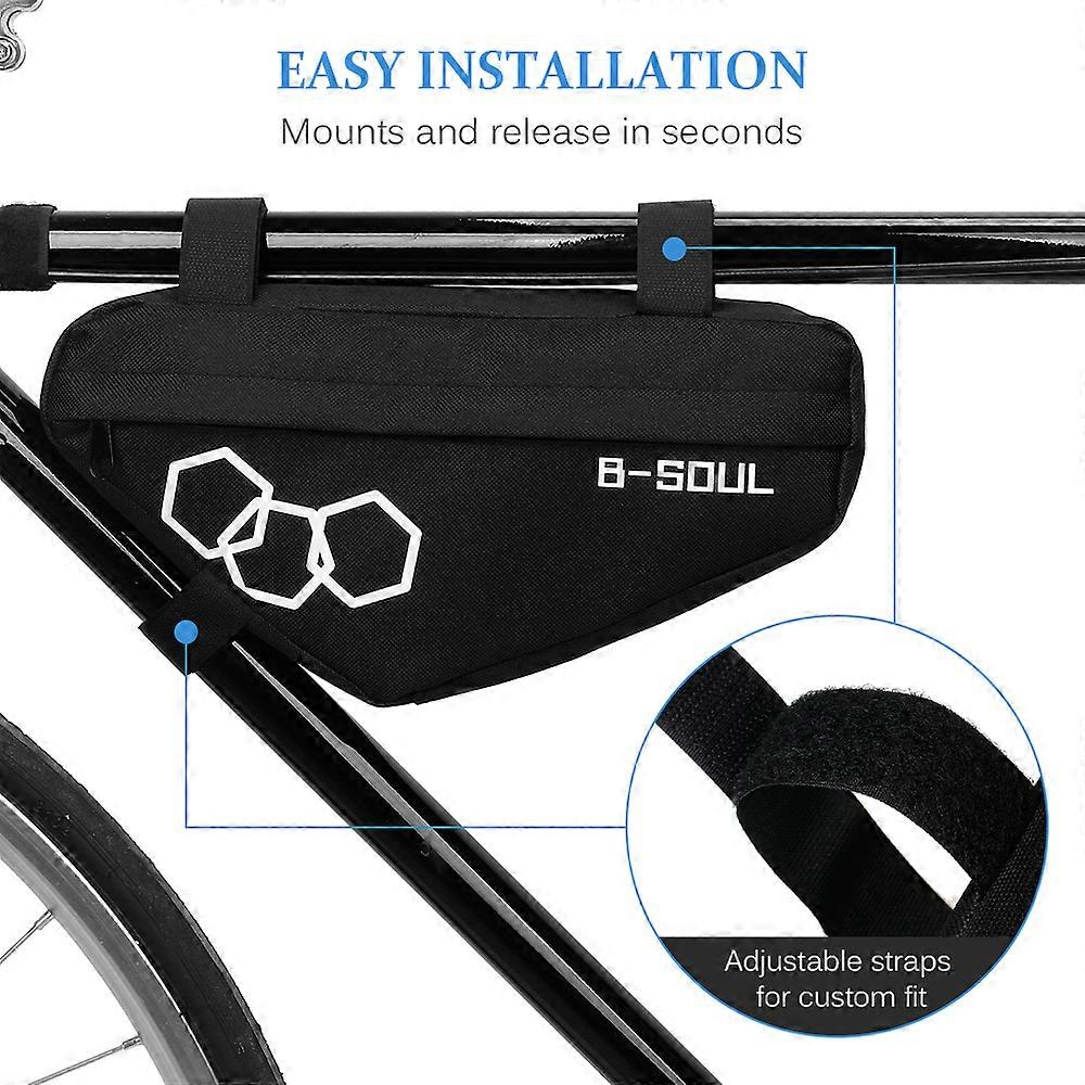 Bike Triangle Frame Bag 18.5x13.5x5.4cm Lightweight Storage Pouch